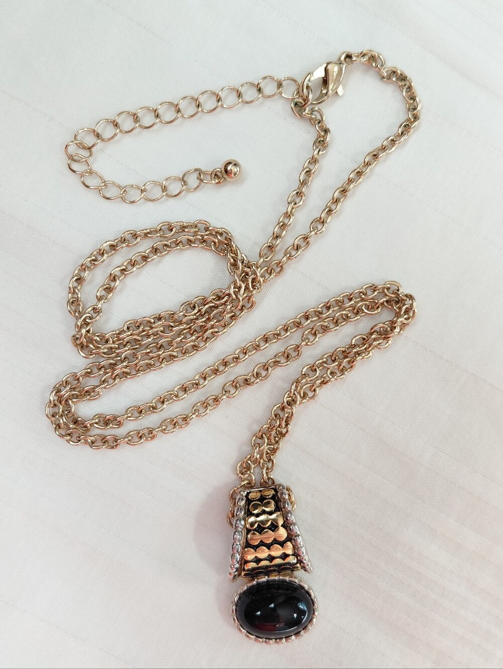 Premier Designs Gold Black Stone Necklace